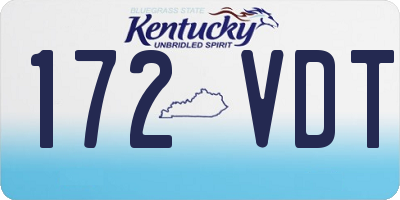 KY license plate 172VDT