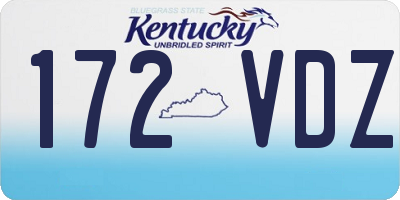 KY license plate 172VDZ