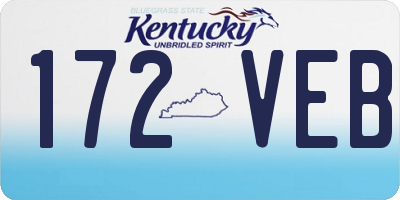 KY license plate 172VEB