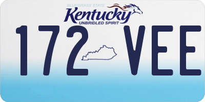 KY license plate 172VEE