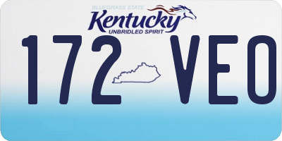 KY license plate 172VEO