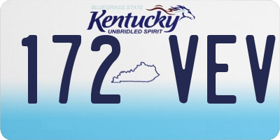KY license plate 172VEV