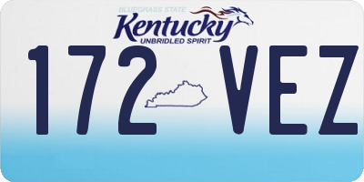 KY license plate 172VEZ