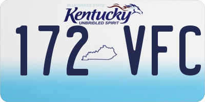 KY license plate 172VFC