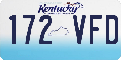 KY license plate 172VFD
