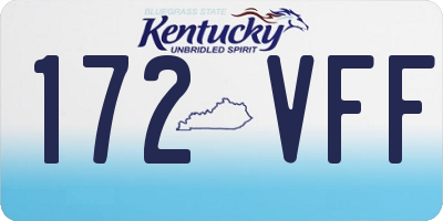 KY license plate 172VFF
