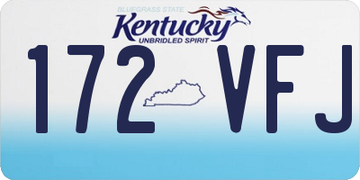 KY license plate 172VFJ