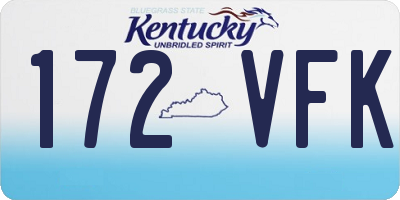KY license plate 172VFK
