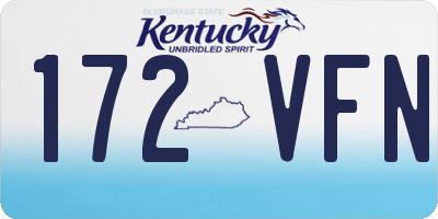 KY license plate 172VFN