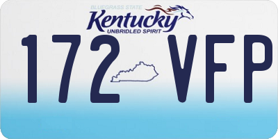 KY license plate 172VFP