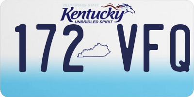 KY license plate 172VFQ