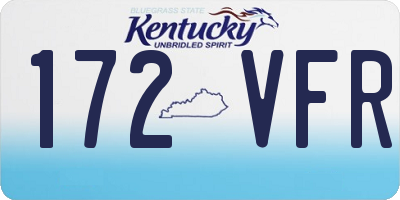 KY license plate 172VFR