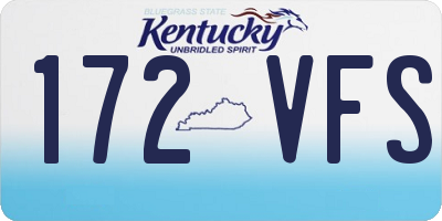 KY license plate 172VFS