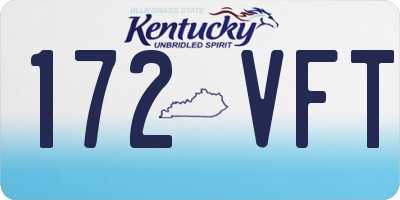 KY license plate 172VFT