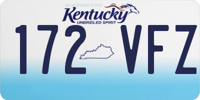 KY license plate 172VFZ