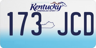 KY license plate 173JCD