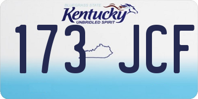 KY license plate 173JCF