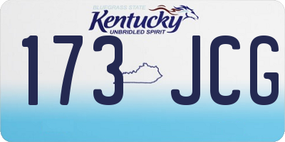 KY license plate 173JCG