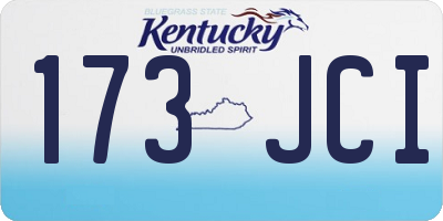 KY license plate 173JCI