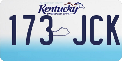 KY license plate 173JCK