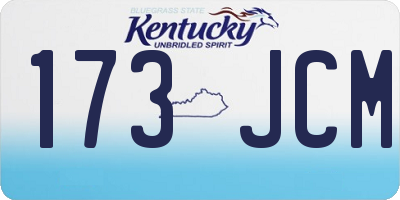 KY license plate 173JCM