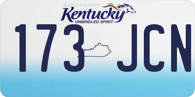 KY license plate 173JCN