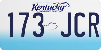 KY license plate 173JCR