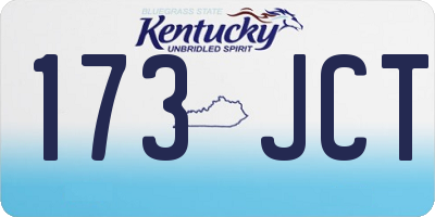 KY license plate 173JCT
