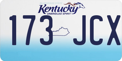 KY license plate 173JCX