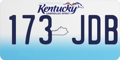 KY license plate 173JDB