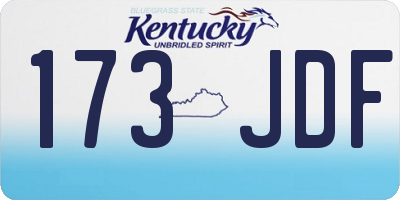 KY license plate 173JDF