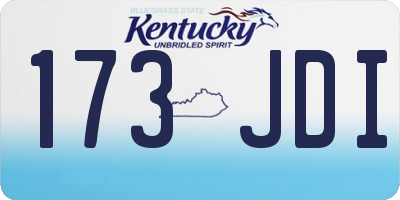 KY license plate 173JDI