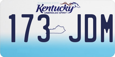 KY license plate 173JDM