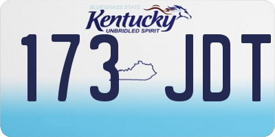 KY license plate 173JDT