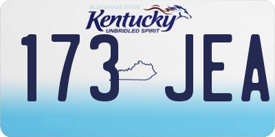 KY license plate 173JEA