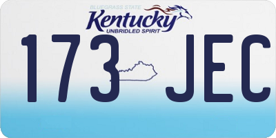 KY license plate 173JEC