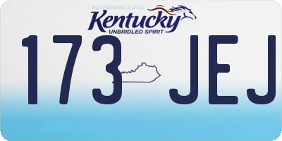 KY license plate 173JEJ