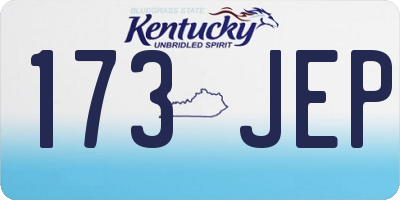 KY license plate 173JEP