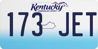 KY license plate 173JET