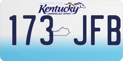 KY license plate 173JFB