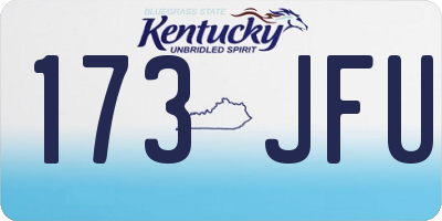 KY license plate 173JFU
