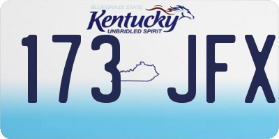 KY license plate 173JFX