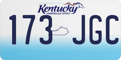 KY license plate 173JGC