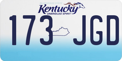 KY license plate 173JGD
