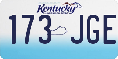 KY license plate 173JGE