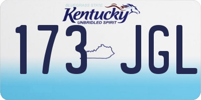 KY license plate 173JGL