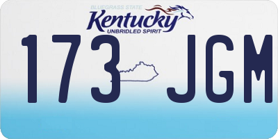 KY license plate 173JGM
