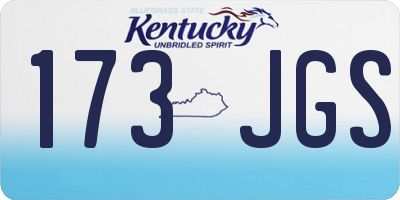 KY license plate 173JGS