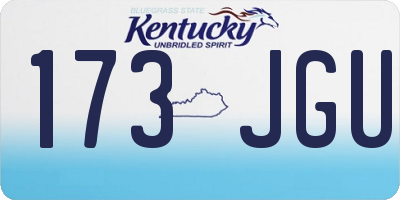 KY license plate 173JGU