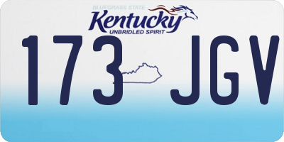 KY license plate 173JGV